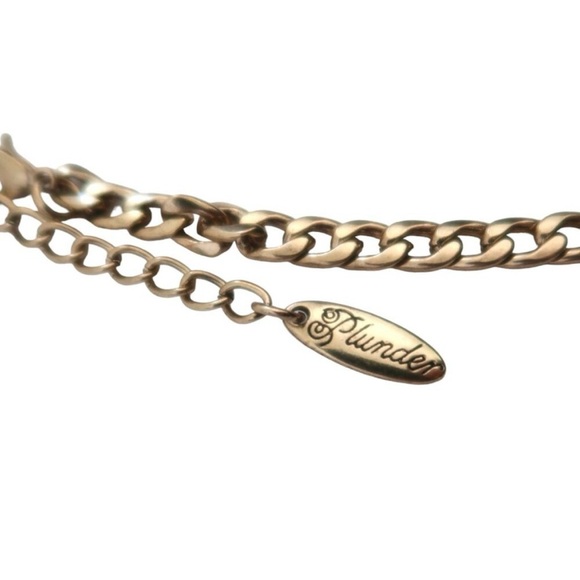 NEW Gold, Rhinestone, and Camouflage Tassel Necklace - Picture 4 of 7